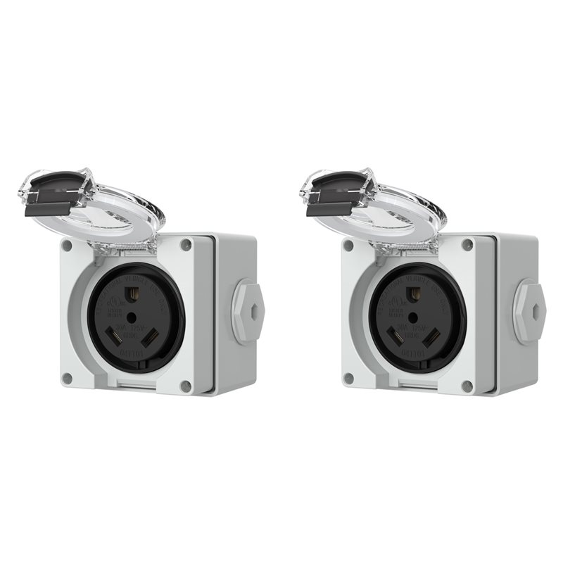 Outdoor Power Receptacle - 2X 30Amp صندوق منافذ الطاقة، 125