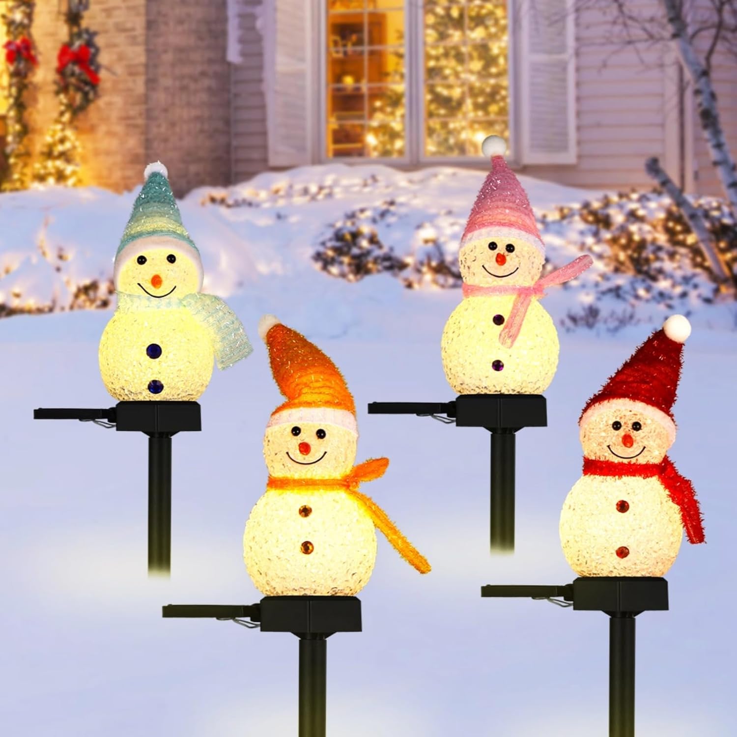 Outdoor Solar Power Xmas Lights - LED ثلج الشمسية مصباح حديقة في