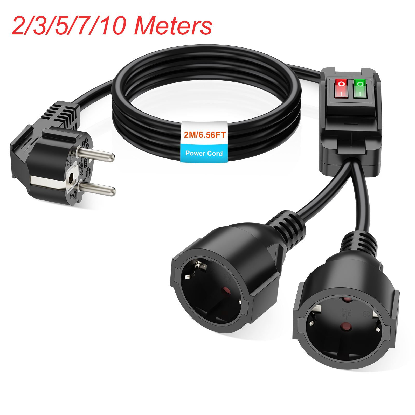 Outdoor Power Extension Cord - سلك تمديد قابس الاتحاد الأوروبي مع