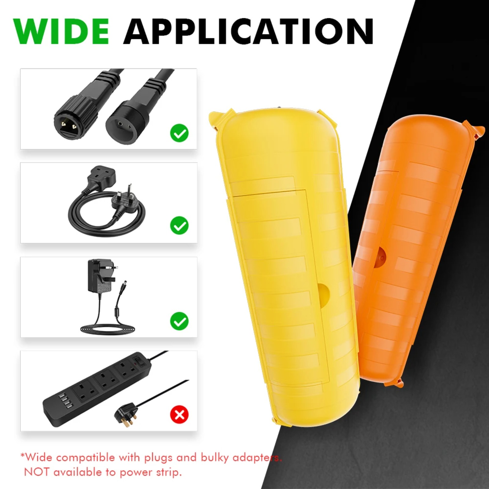 Outdoor Power Extension Cord - غطاء سلك تمديد خارجي IP44 مقاس