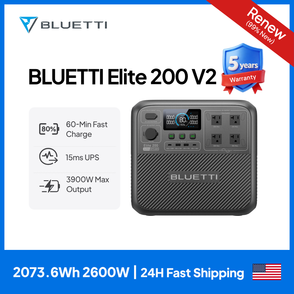 Outdoor Power Equipment - 【تجديد】محطة طاقة محمولة BLUETTI Elite 200