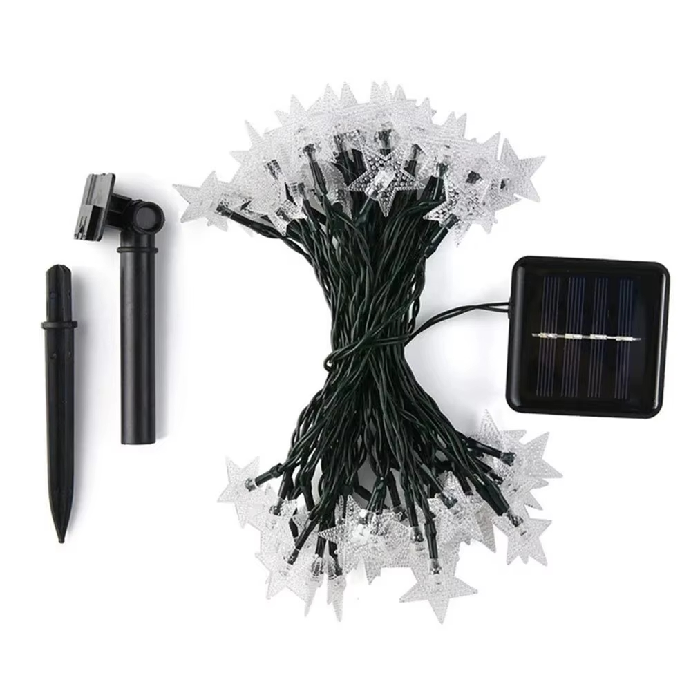 أضواء نجمية تعمل بالطاقة الشمس - مراجعة Outdoor Solar Power Xmas Lights وسعره