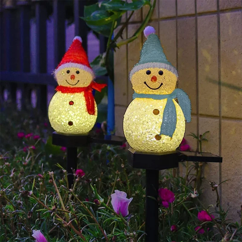 إضاءة LED شمسية على شكل رجل ثل - مراجعة Outdoor Solar Power Xmas Lights وسعره