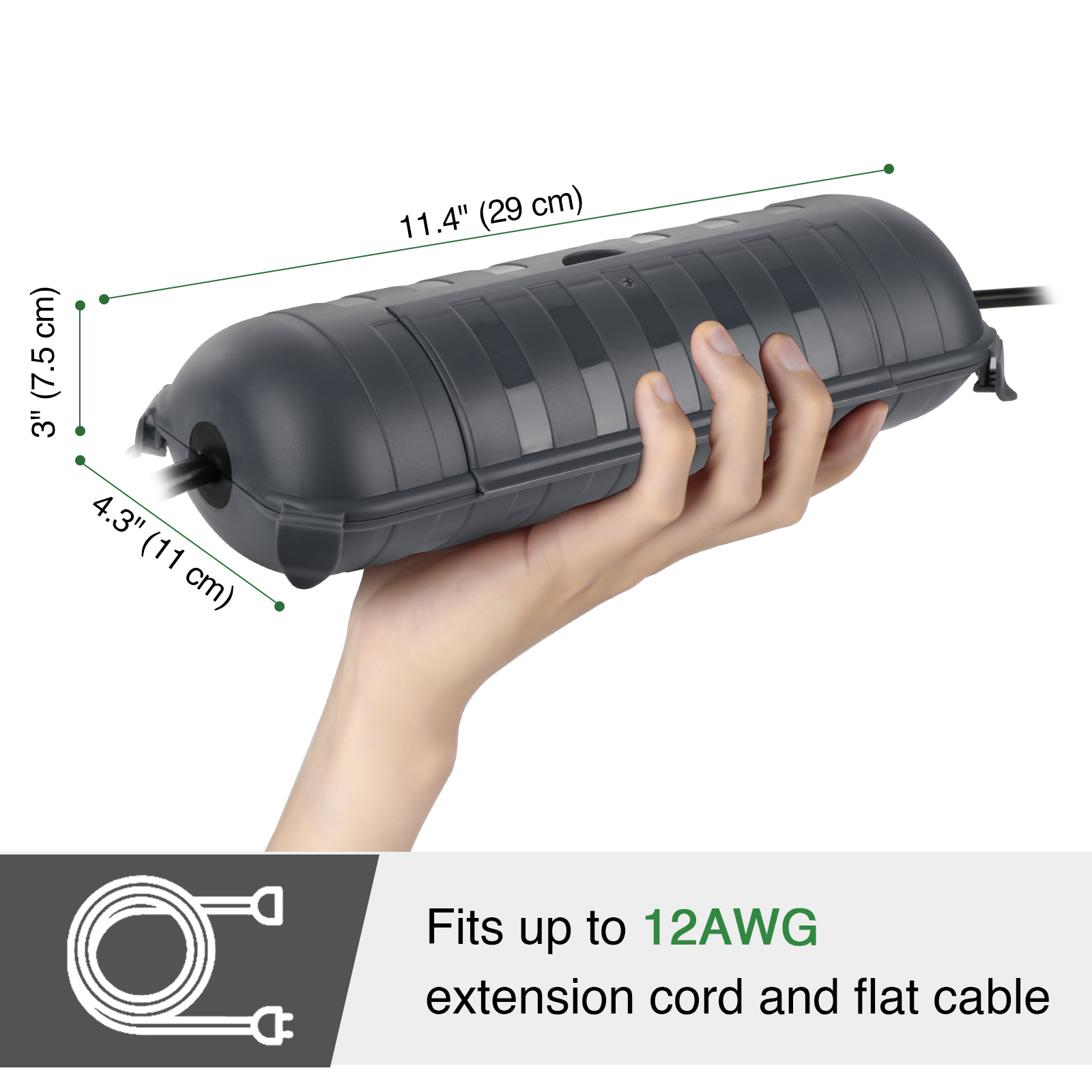 صندوق كهربائي خارجي كبير مقاوم - مراجعة Outdoor Power Extension Cord وسعره