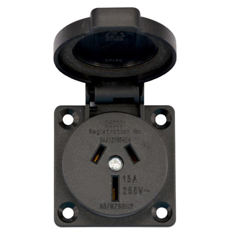 2 قطعة أسود 10A 15A أستراليا ا - مراجعة Outdoor Power Receptacle وسعره