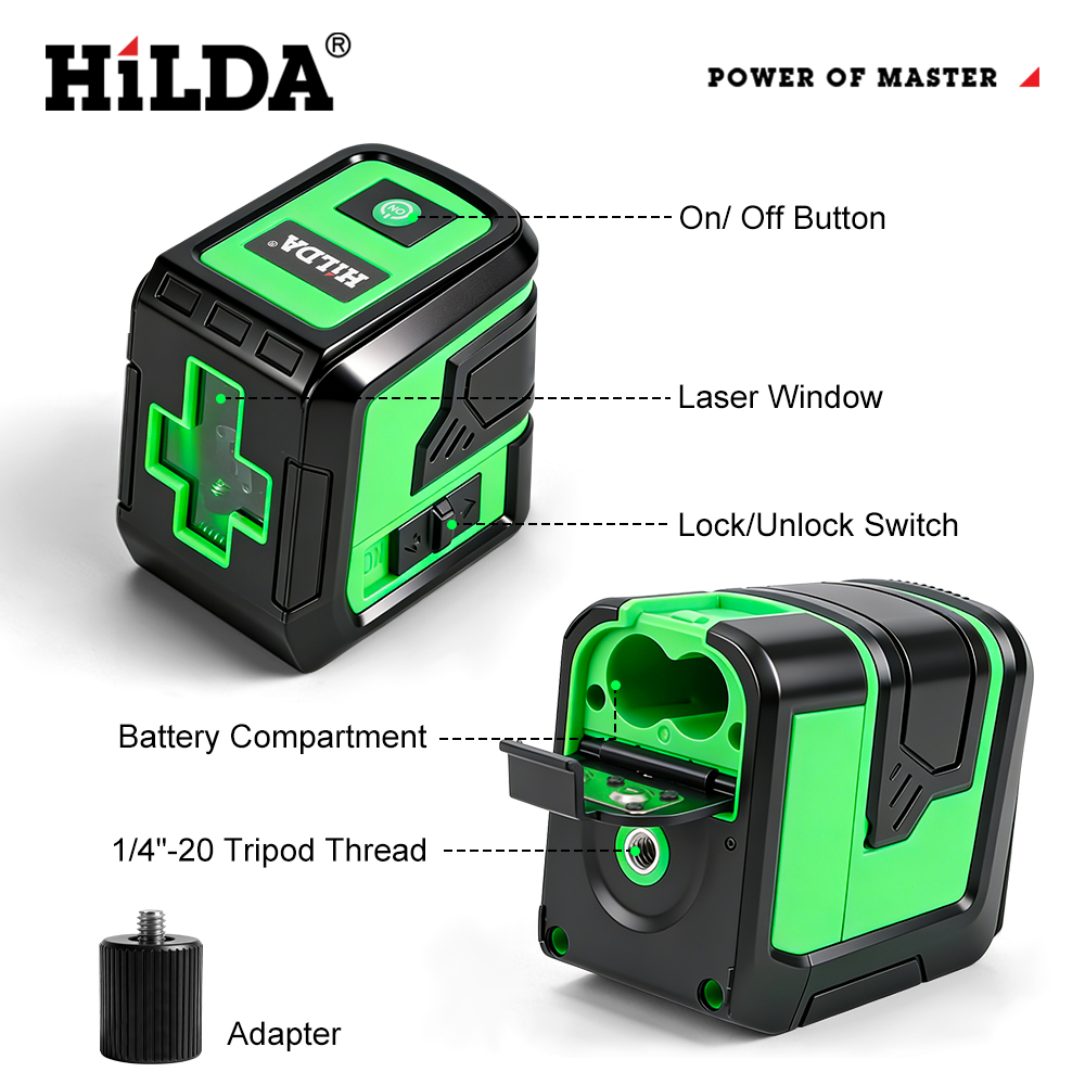 ميزان ليزر HILDA بخطين، دقيق و - مراجعة Outdoor Power Line وسعره