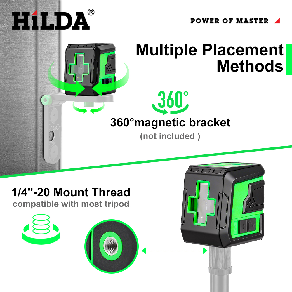 ميزان ليزر HILDA بخطين، دقيق و - مراجعة Outdoor Power Line وسعره