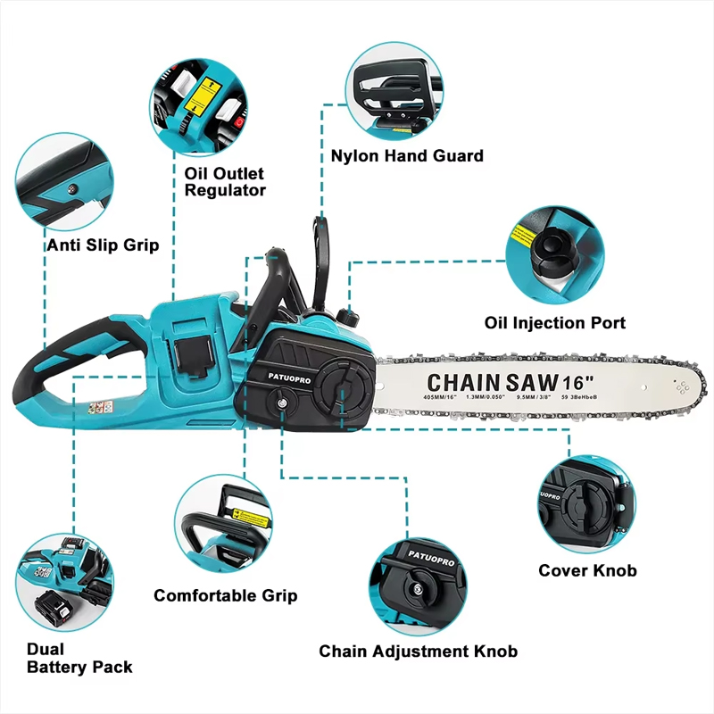منشار كهربائي لاسلكي بدون فرشا - مراجعة Pole Saw Cordless وسعره