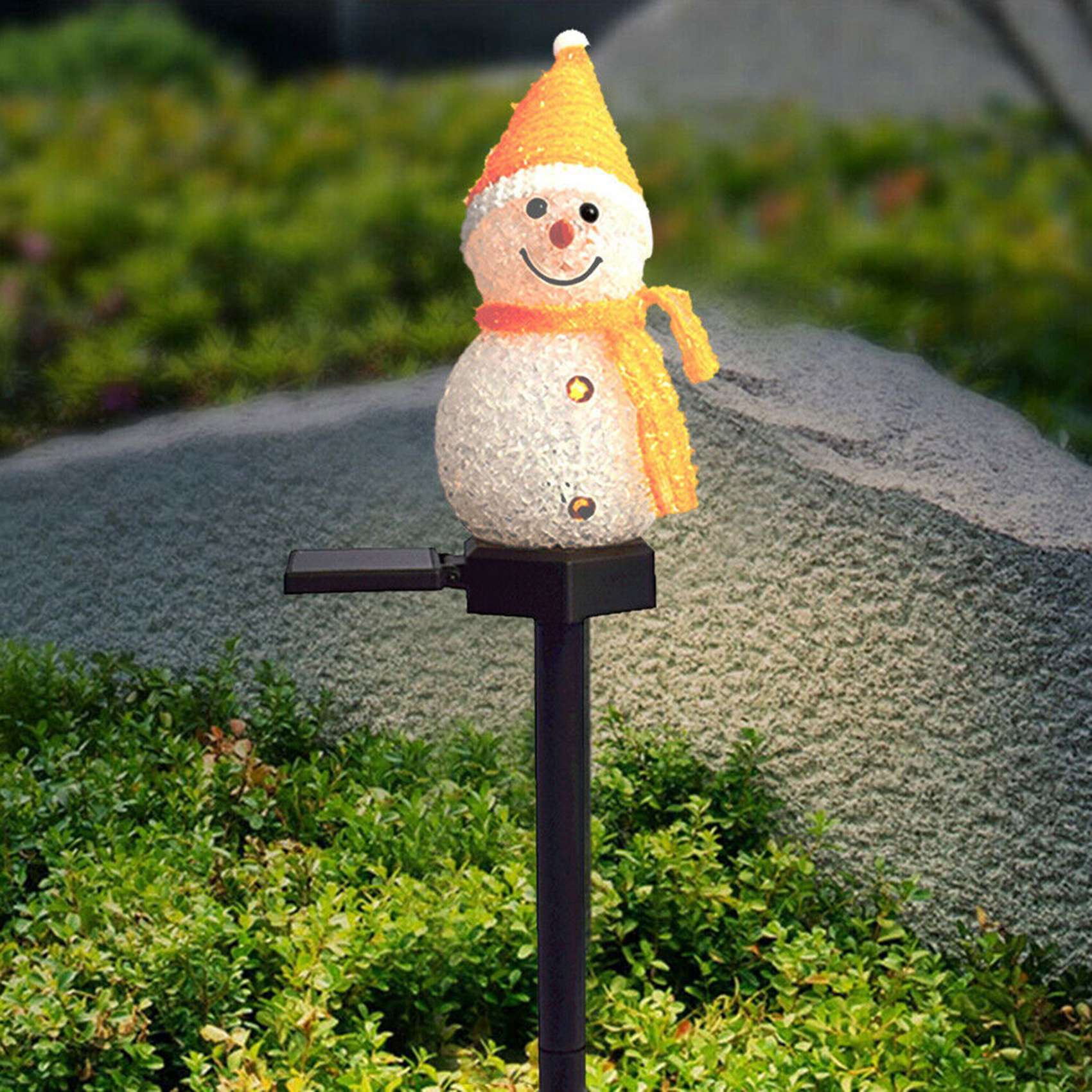أضواء شمسية على شكل رجل الثلج  - مراجعة Outdoor Solar Power Xmas Lights وسعره