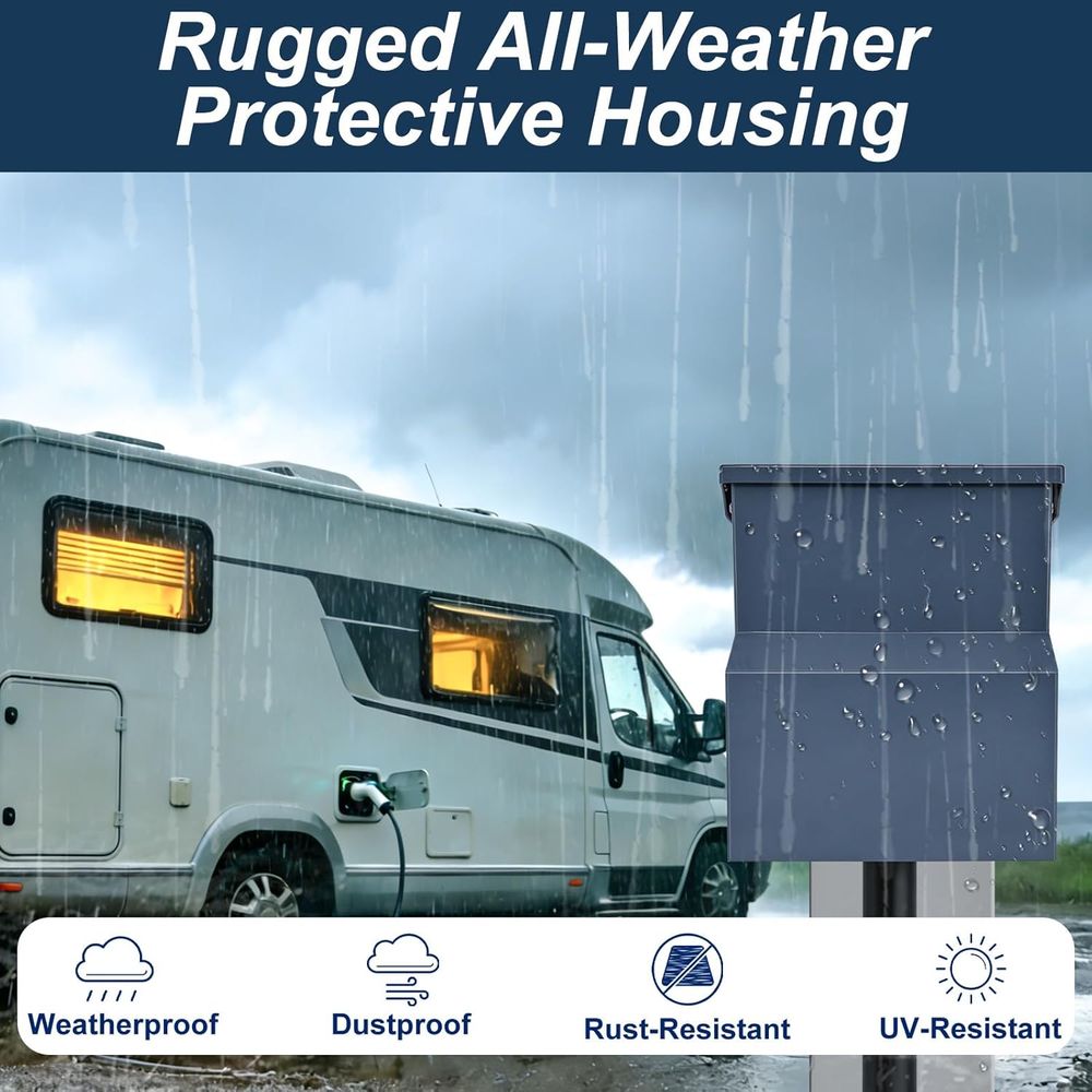 لوحة كهربائية للمركبات الترفيه - مراجعة Outdoor Power Receptacle وسعره