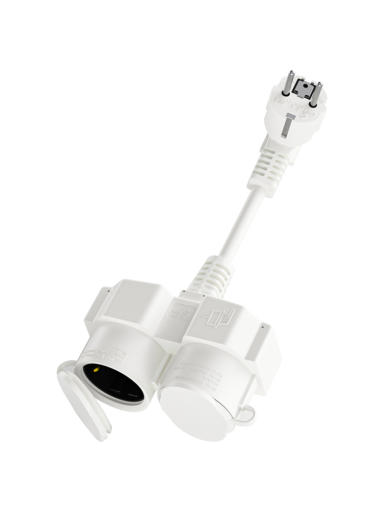 كابل تمديد أوروبي مع مقبسين شو - مراجعة Outdoor Power Extension Cord وسعره