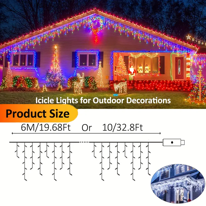 أضواء شمسية خارجية على شكل جلي - مراجعة Outdoor Solar Power Xmas Lights وسعره