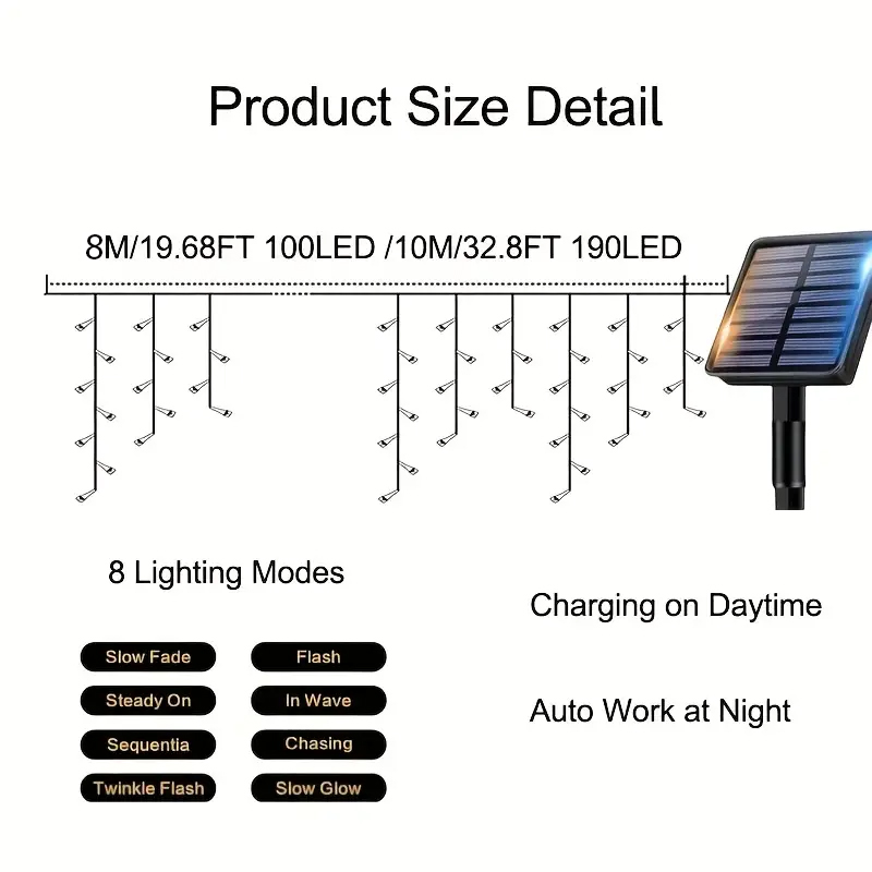 أضواء شمسية خارجية على شكل جلي - مراجعة Outdoor Solar Power Xmas Lights وسعره