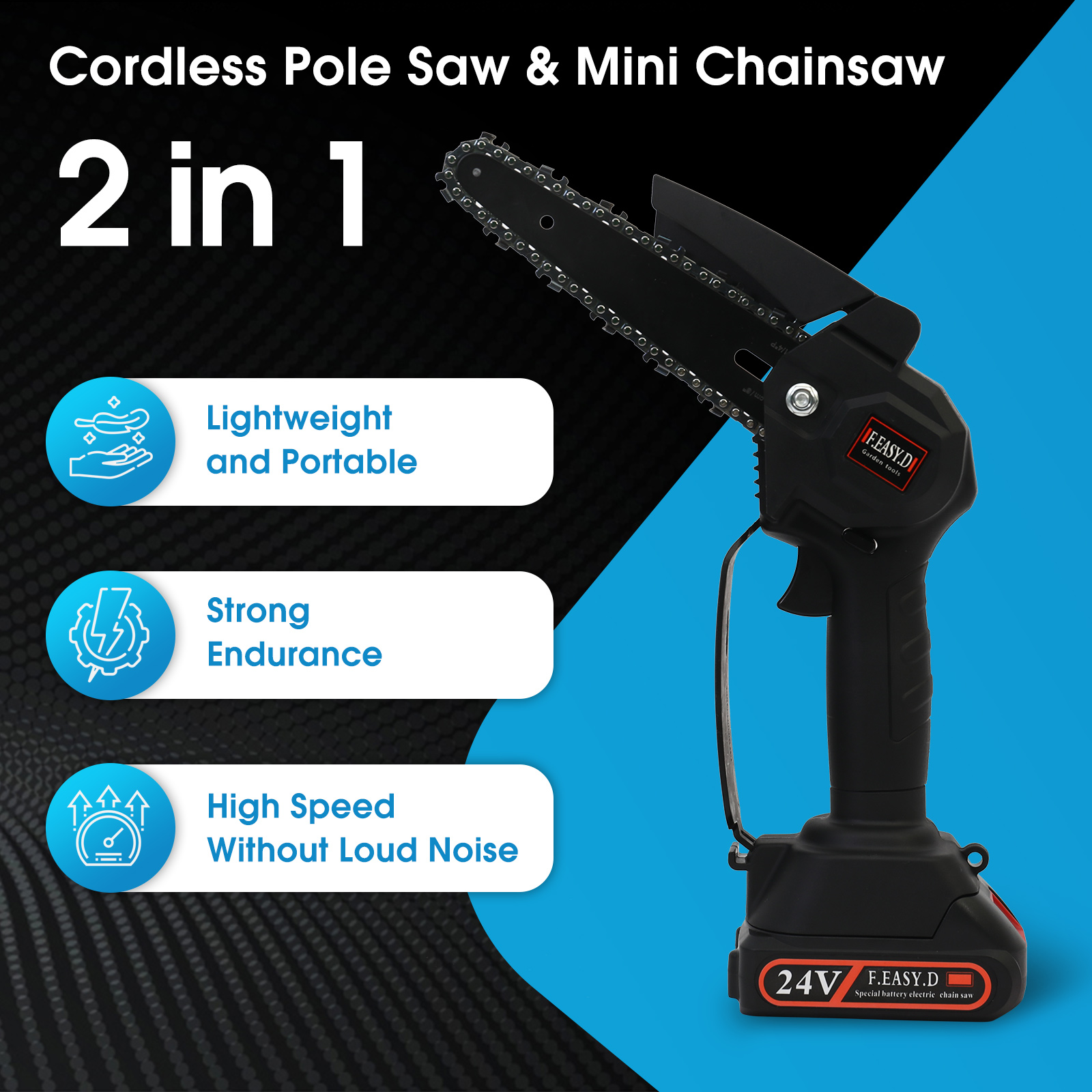 منشار كهربائي لاسلكي 2 في 1 بق - مراجعة Pole Saw Cordless وسعره