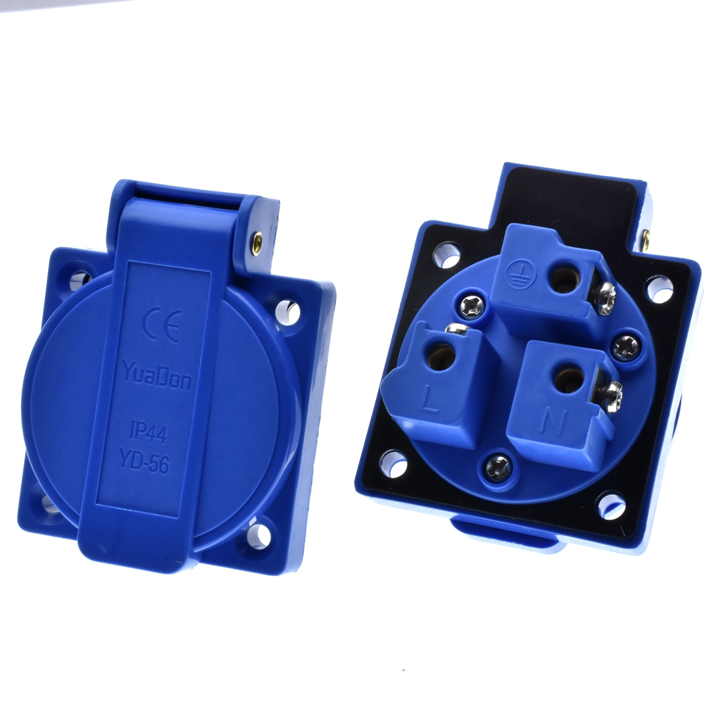1 قطعة بريطانيا أسود أزرق 13A  - مراجعة Outdoor Power Receptacle وسعره