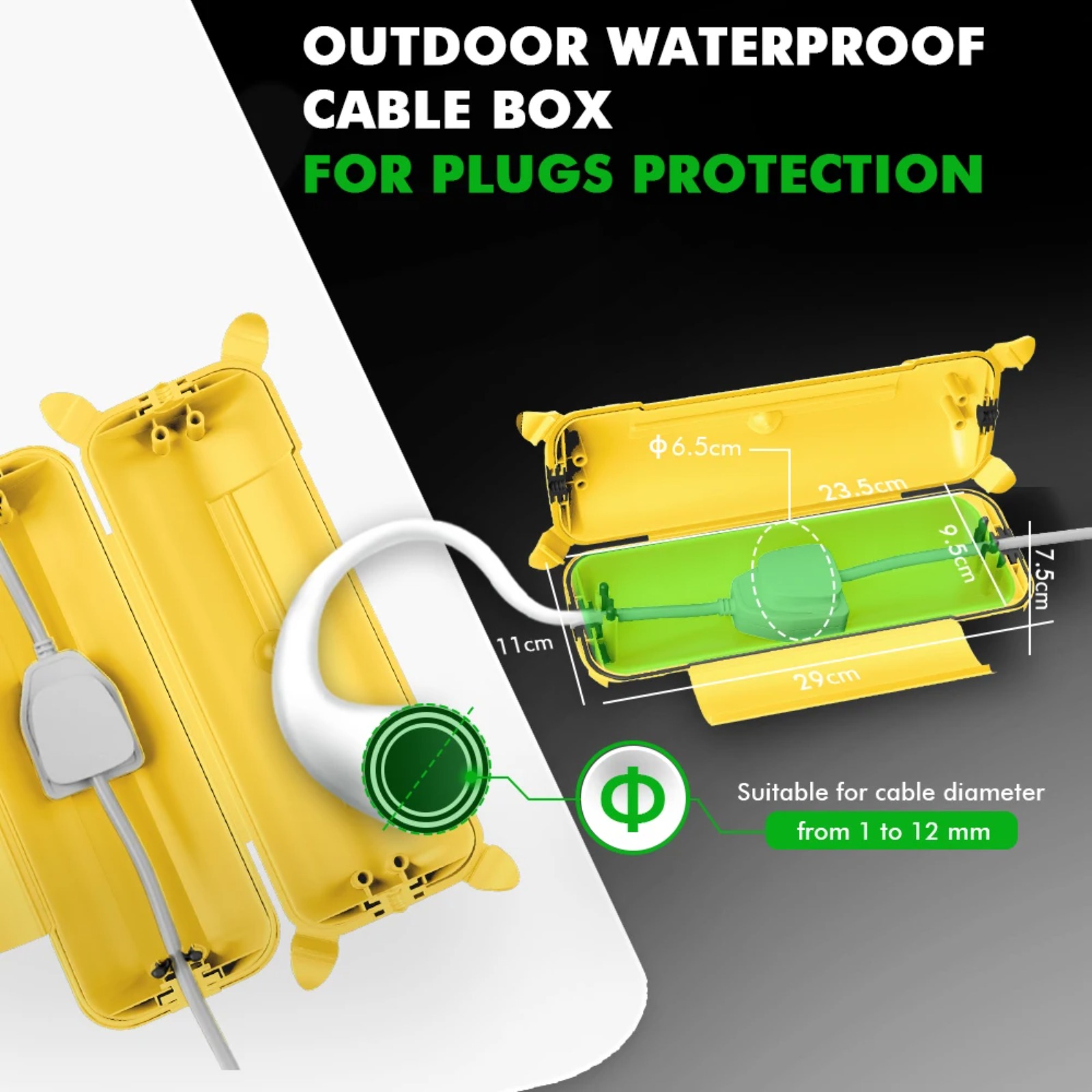 غطاء سلك تمديد خارجي IP44 مقاس - مراجعة Outdoor Power Extension Cord وسعره