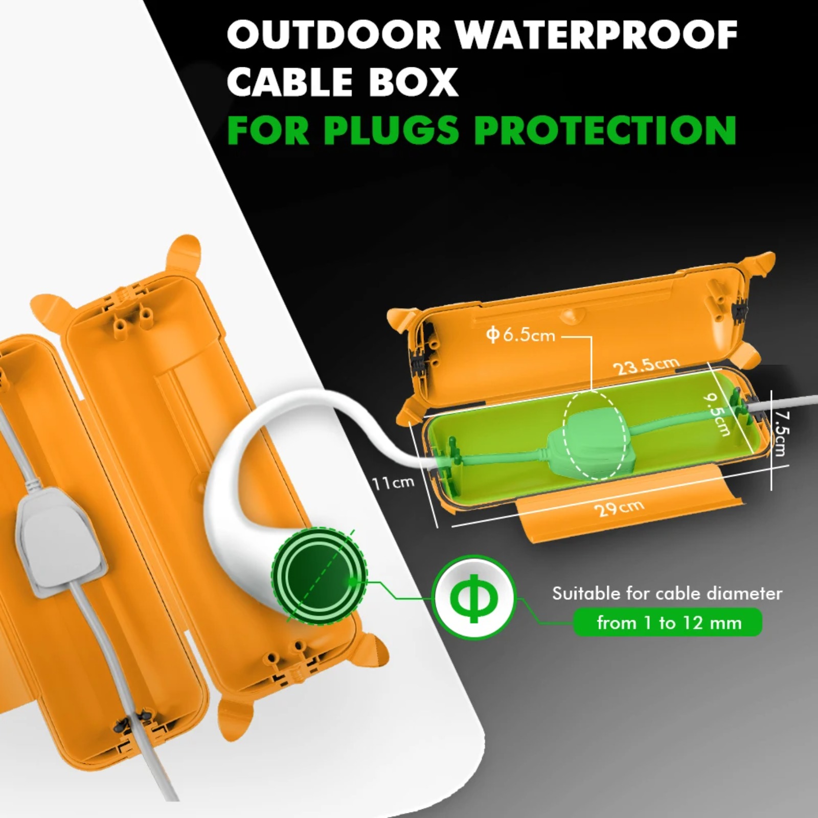 غطاء سلك تمديد خارجي IP44 مقاس - مراجعة Outdoor Power Extension Cord وسعره