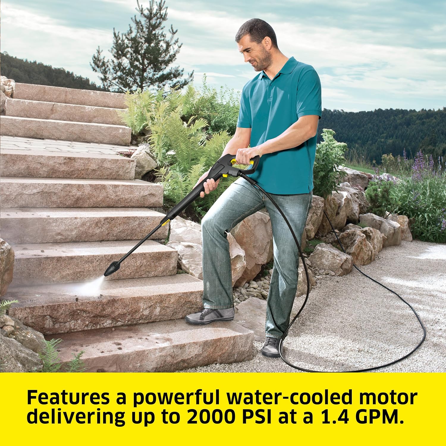غسالة ضغط مع بكرة خرطوم، وعصي  - مراجعة Outdoor Power Washer وسعره