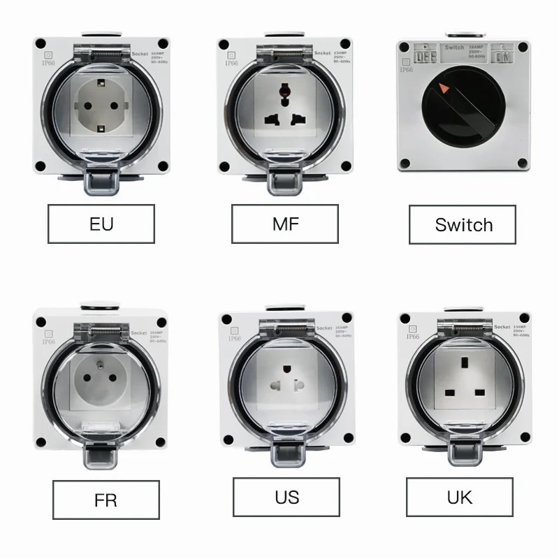 IP66 وعاء الطاقة المقاوم للماء - مراجعة Outdoor Power Receptacle وسعره