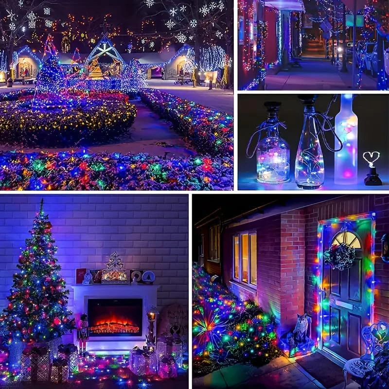 حديقة ديكور الجنية سلسلة أضواء - مراجعة Outdoor Solar Power Xmas Lights وسعره