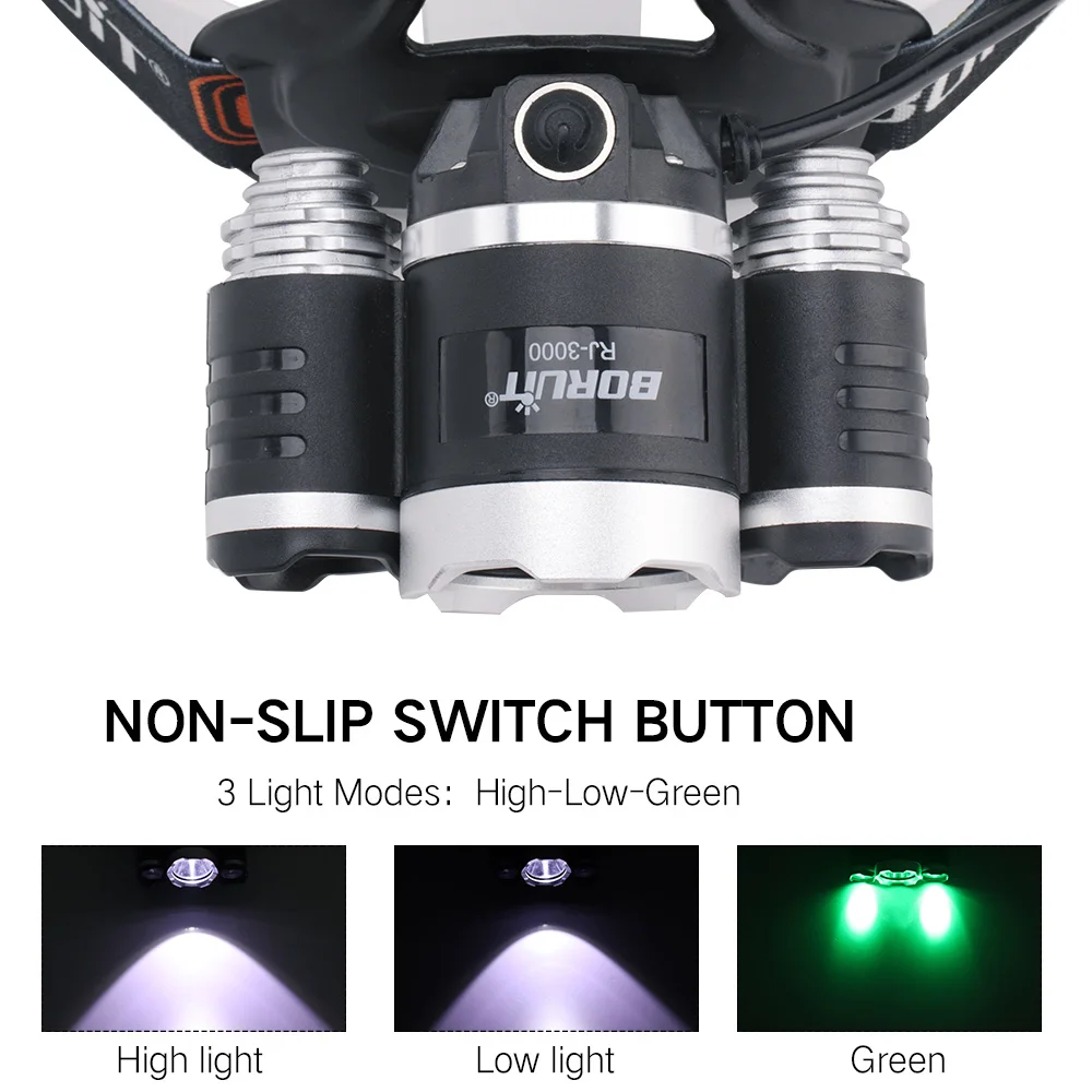 BORUiT RJ-3000 الأخضر LED كشاف - مراجعة Outdoor Power Head وسعره
