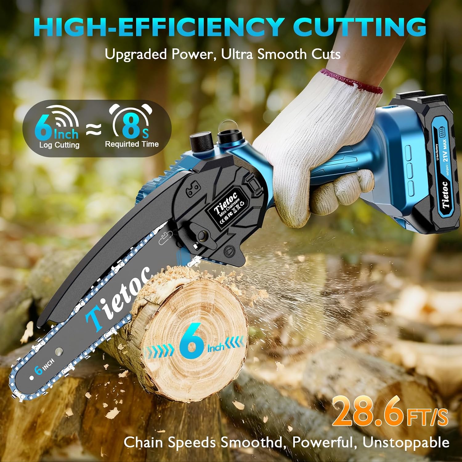 منشار سلسلة صغير، منشار كهربائ - مراجعة Pole Saw Cordless وسعره